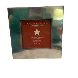 Vintage Square Picture Frame 3.25 x 3.25 Recycled Polished Cast Aluminium Y2K